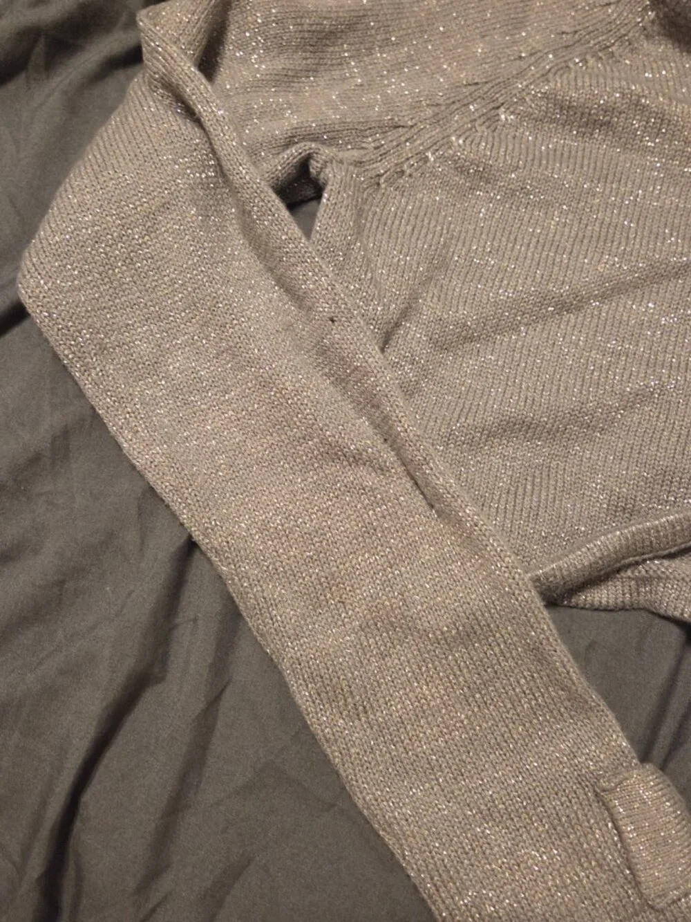 Gymboree Grey Cropped Cardigan Sweater Long Sleeve Button Front Girls Size 10-12